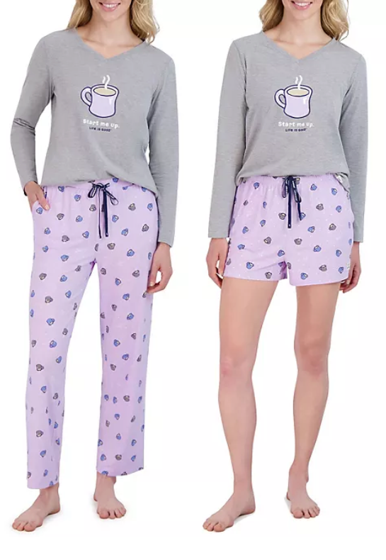 Life is Good Ladies 3 Piece PJ Set